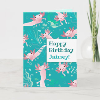 Alotta Roze Axolotls - Op Maat Gemaakte Wenskaart Kaart