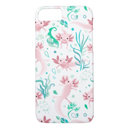 Alotta Roze Axolotls White Hoesje-Mate iPhone Case (Achterkant)