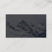 Alp-bergen op sneeuw visitekaartje (Achterkant)
