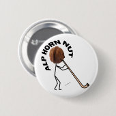 Alp Horn Nut Ronde Button 5,7 Cm (Voorkant /achterkant)