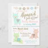 Alpaca 1e verjaardag kaart (Voorkant)