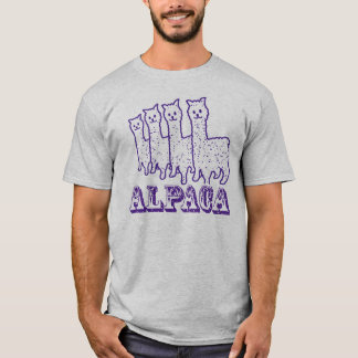 Alpaca 4 Paarse lijn T-shirt