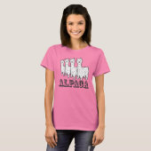 Alpaca 4 zwart/wit t-shirt (Voorkant volledig)