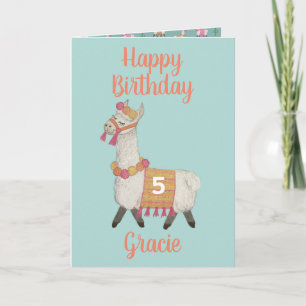 Alpaca 5e Verjaardag Kaart