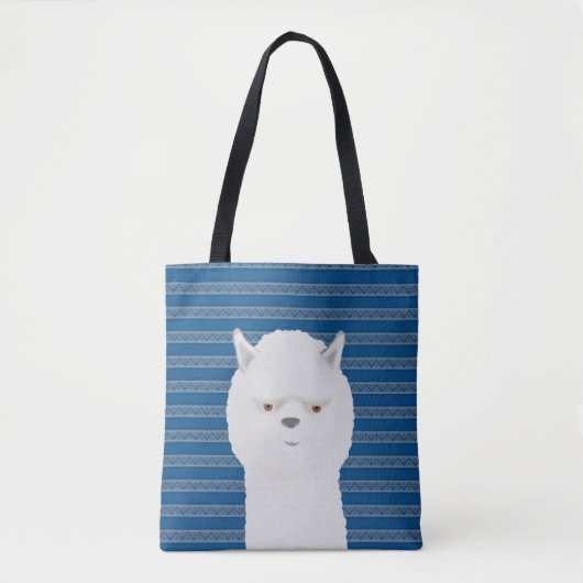 Alpaca Allover-Canvas tas (Voorkant)