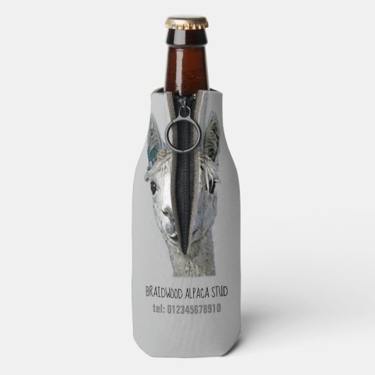 Alpaca Alpakka Alpaka Alpaga Flesjeskoeler (Fles Achterkant)