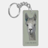 Alpaca Alpakka Alpaka Alpaga Sleutelhanger (Voorkant Links)