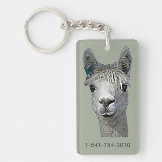 Alpaca Alpakka Alpaka Alpaga Sleutelhanger (Voorkant)