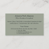 Alpaca Alpakka Alpaka Alpaga Visitekaartje (Achterkant)