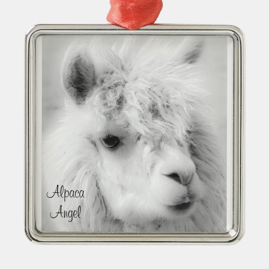 Alpaca Angel White Alpaca Angel Ornament (Voorkant)