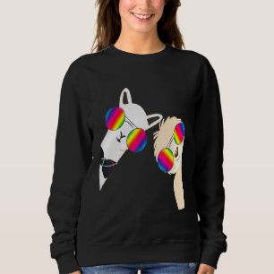 Alpaca Animal Friend Bff Rainbow Glasses Llama Slo Trui