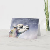 Alpaca Animal Sympathy Loss Memorial Kaart (Voorkant)