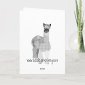 Alpaca Art Hartelijk dank Bedankkaart (Achterkant)