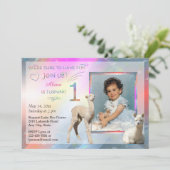 Alpaca Baby Girl 1e verjaardag Kaart (Staand voorkant)