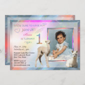 Alpaca Baby Girl 1e verjaardag Kaart (Voorkant / Achterkant)