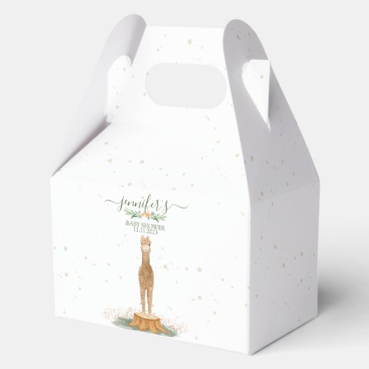 Alpaca Baby Shower Kid Party Occassion Bedankdoosjes (Voorkant)