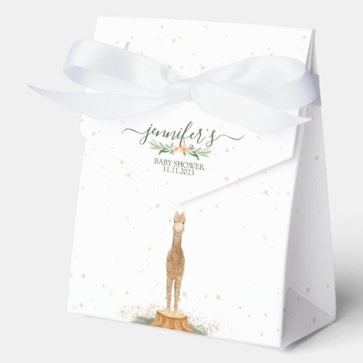 Alpaca Baby Shower Kids Party Occassion Bedankdoosjes (Voorkant)