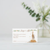 Alpaca Baby shower Nieuwe Mama Luier Raffle Informatiekaartje (Staand voorkant)