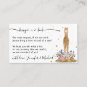 Alpaca Baby Shower Party Bring a book Informatiekaartje (Voorkant)