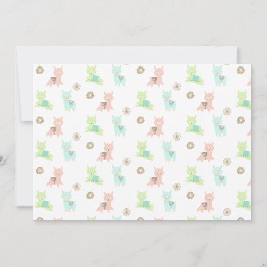 Alpaca Baby shower vol liefde genderneutraal Kaart (Achterkant)
