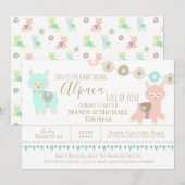 Alpaca Baby shower vol liefde genderneutraal Kaart (Voorkant / Achterkant)