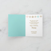 Alpaca baby's eerste verjaardag kaart (Binnen)