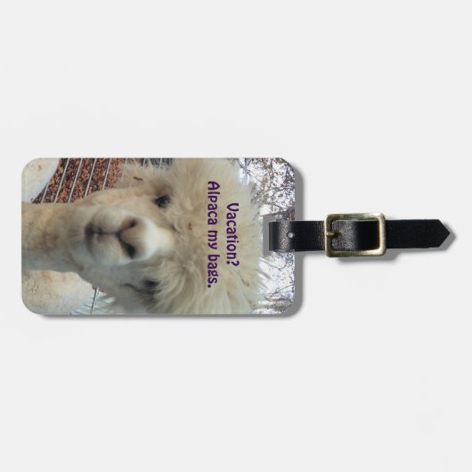 Alpaca Bagagelabel (Voorkant horizontaal)