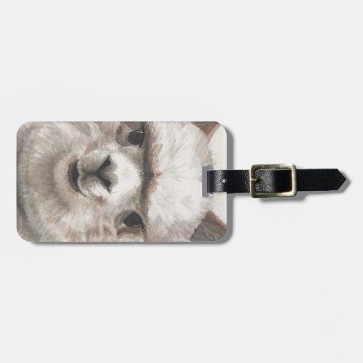 Alpaca Bagagelabel Llama Bag ID (Voorkant horizontaal)