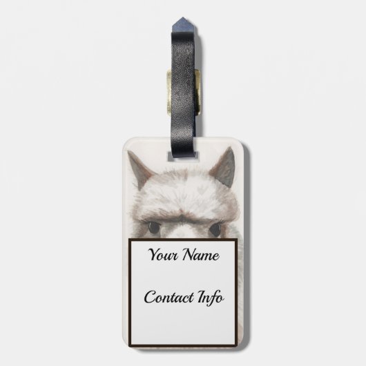 Alpaca Bagagelabel Llama Bag ID (Achterkant verticaal)