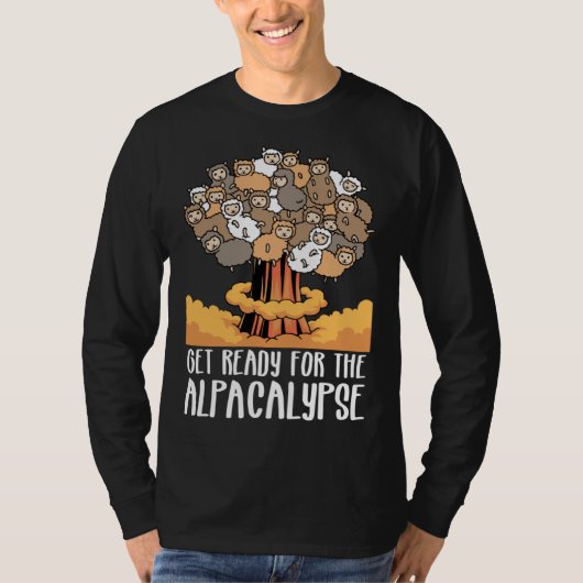 Alpaca  Bereid je voor op de Alpacalypse T-shirt (Voorkant)
