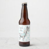 Alpaca Bierflesetiket (4" x 3,5") Bier Etiket (Voorkant)