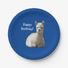 Alpaca Birthday Bord 7-inch papier