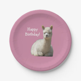 Alpaca Birthday Bord 7-inch papier