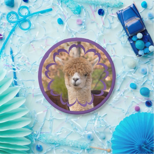 Alpaca Birthday Bord 7-inch papier (Feest)