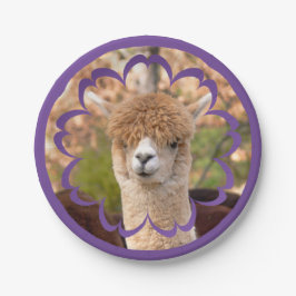 Alpaca Birthday Bord 7-inch papier