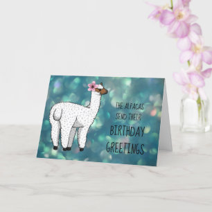 Alpaca Birthday Greetings Card Kaart
