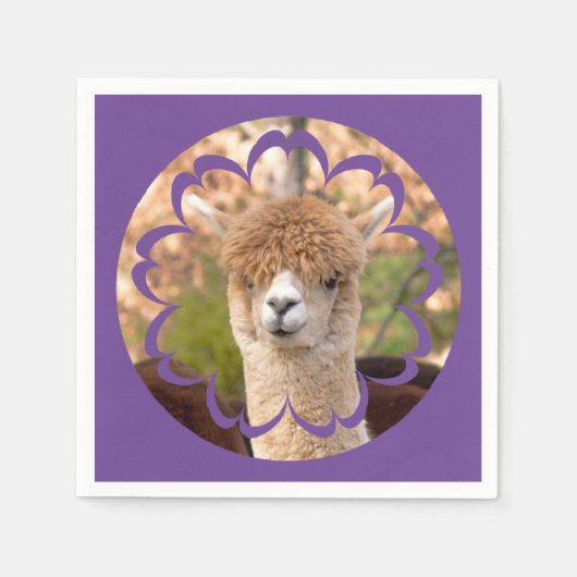 Alpaca Birthday Servetten (Voorkant)
