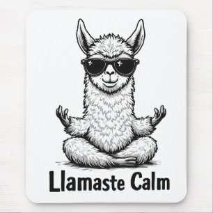 Alpaca Blijf kalm Llamaste Lama Yoga Grappig Muismat