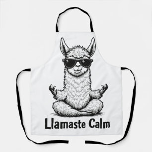 Alpaca Blijf kalm Llamaste Lama Yoga Grappig Schort