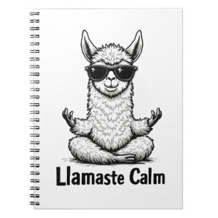 Alpaca Blijf Kalme Llamaste LLama Yoga Grappig Notitieboek