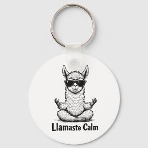Alpaca Blijf Kalme Llamaste LLama Yoga Grappig  Sleutelhanger