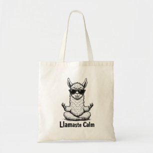 Alpaca Blijf Kalme Llamaste LLama Yoga Grappig Tote Bag