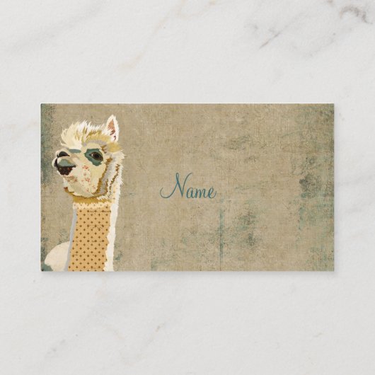 Alpaca Blue Visitekaartje (Achterkant)