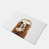 Alpaca Boerderij Dierportret Deurmat (Schuin)