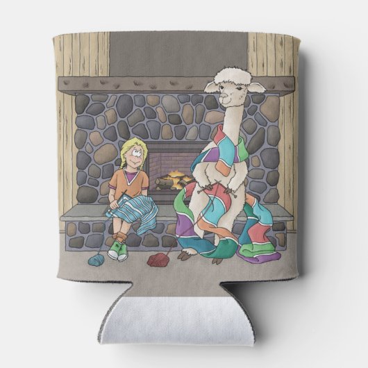 Alpaca breien blikjeskoeler (Achterkant)