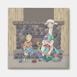 Alpaca breien magneet