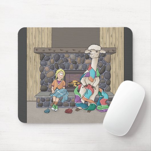 Alpaca breien muismat (Met muis)