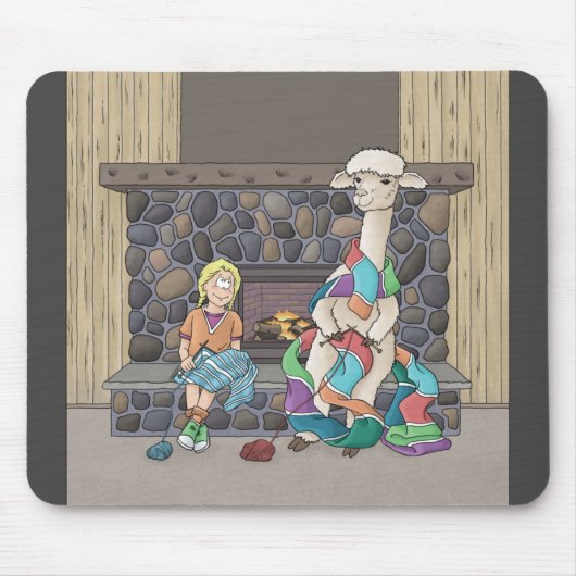 Alpaca breien muismat (Voorkant)