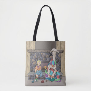Alpaca breien tote bag