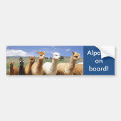 Alpaca Bumpersticker Alpacas aan boord (Voorkant)